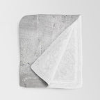 Minimalist Blue and White Abstract Painting  Textured Modern Art gray abstract Throw Blanket Gallery Image 3