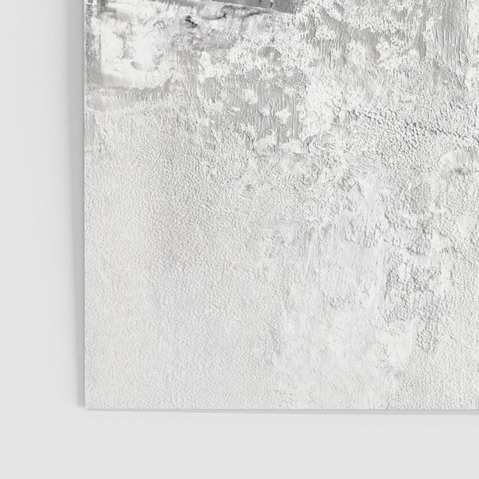 Minimalist Blue and White Abstract Painting  Textured Modern Art gray abstract Poster Gallery Image 3