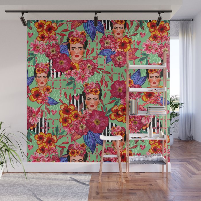 Frida Bouquet Wall Mural Gallery Image 1
