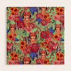 Frida Bouquet Wood Wall Art Gallery Image 1