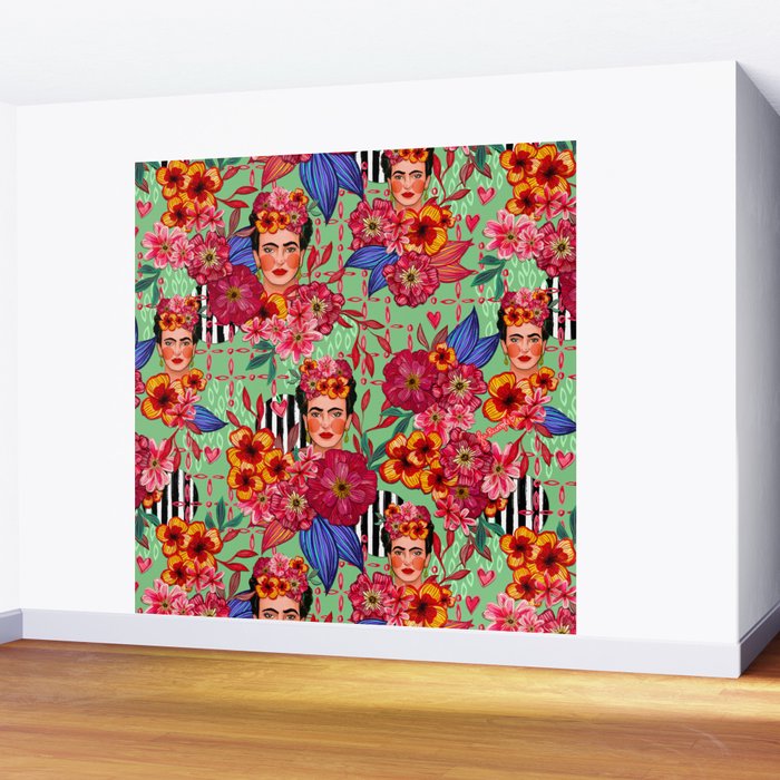 Frida Bouquet Wall Mural Gallery Image 2