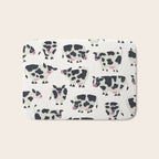 Cow Collection - White Bath Mat Gallery Image 1