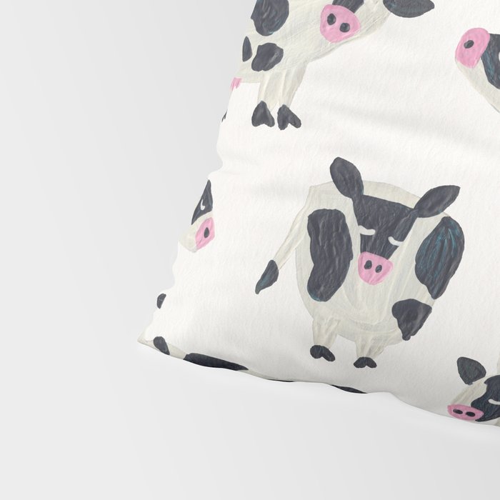 Cow Collection - White Pillow Sham Gallery Image 4