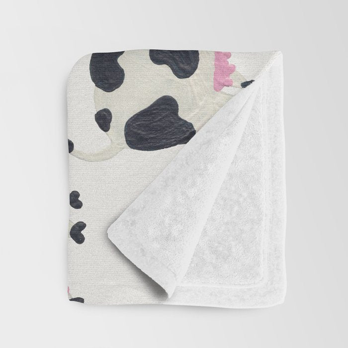 Cow Collection - White Throw Blanket Gallery Image 3