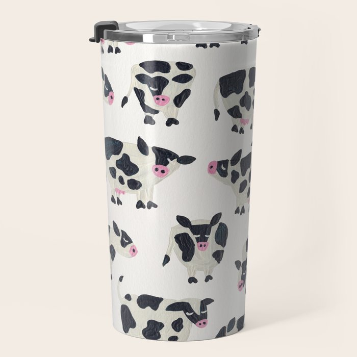 Cow Collection - White Travel Mug Gallery Image 3
