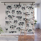 Cow Collection - White Wall Mural Gallery Image 1
