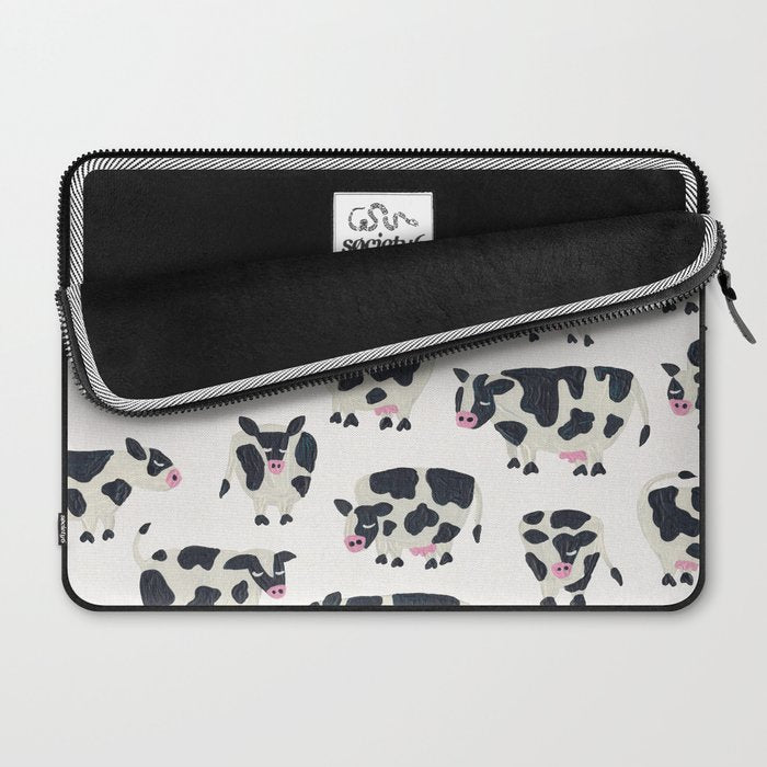 Cow Collection - White Laptop Sleeve Gallery Image 2