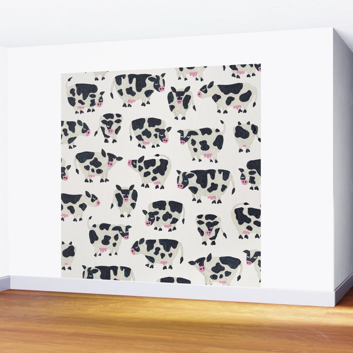 Cow Collection - White Wall Mural Gallery Image 2