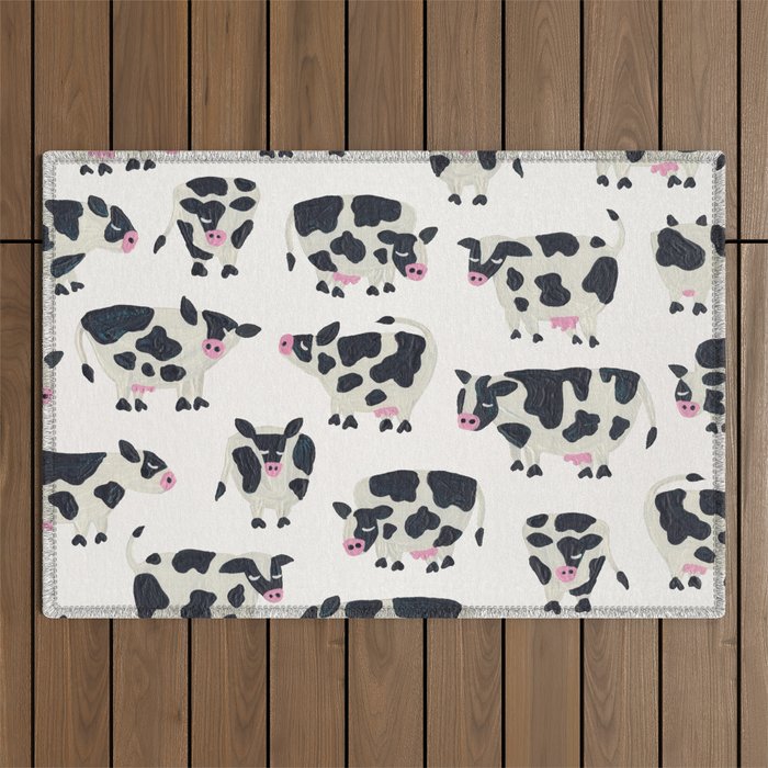 Cow Collection - White Outdoor Rug Gallery Image 1