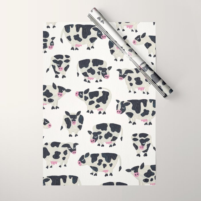 Cow Collection - White Wrapping Paper Gallery Image 1