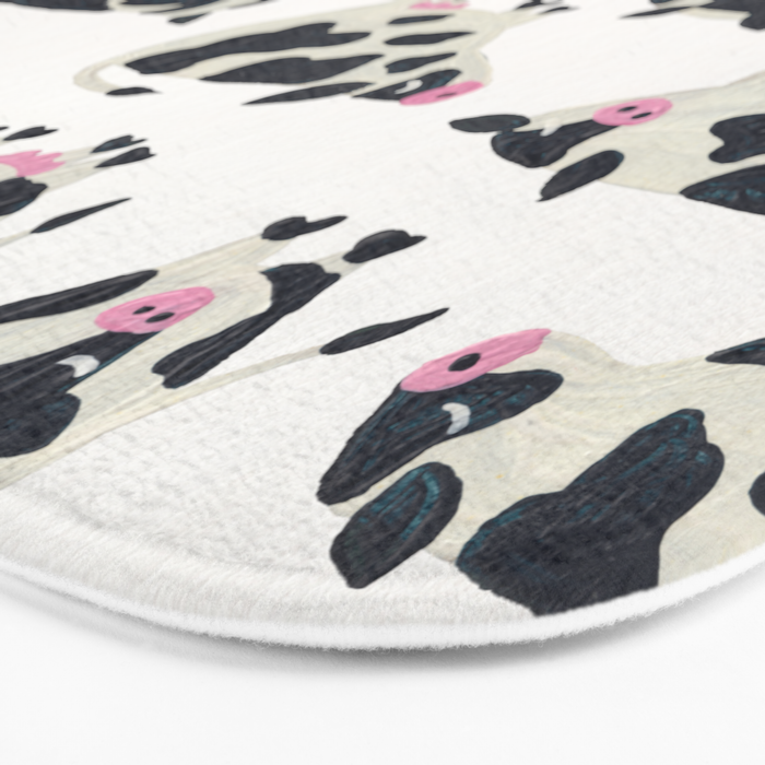 Cow Collection - White Bath Mat Gallery Image 3
