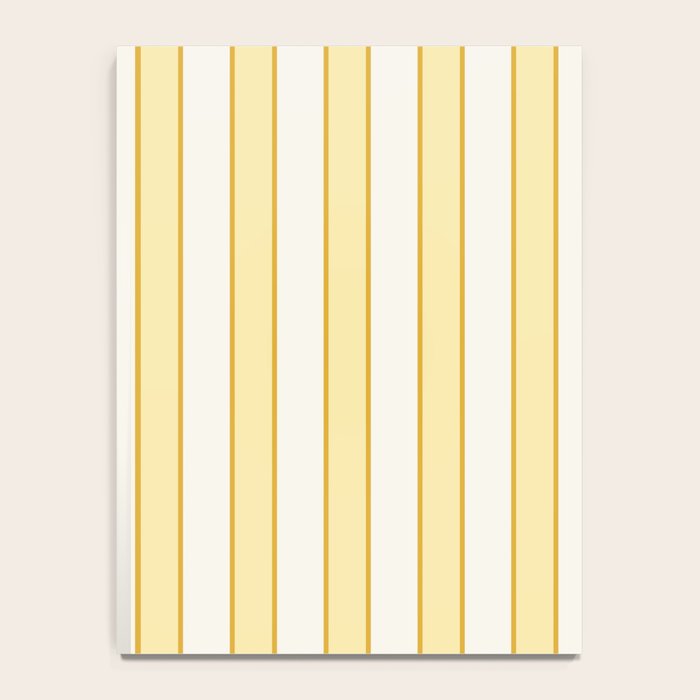 Elegant Cabana Stripe Yellow And Gold Retro Boho Coastal Beach Vibe Notebook Gallery Image 4