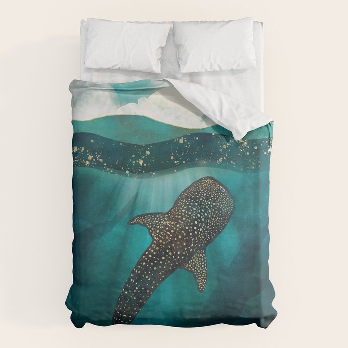 Metallic Whale Shark Duvet Cover Gallery Image 1