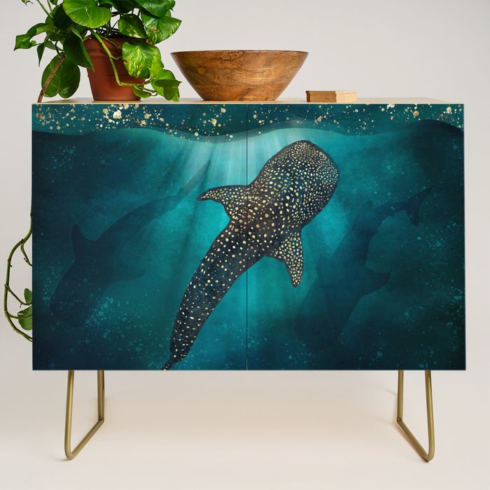 Metallic Whale Shark Credenza Gallery Image 1