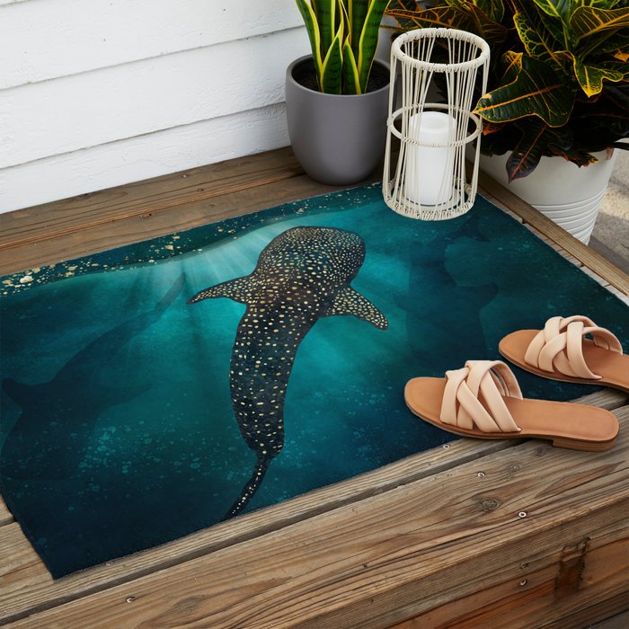Metallic Whale Shark Outdoor Rug Gallery Image 2