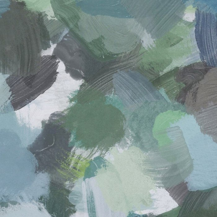Escaping Reality - Mint Aqua Navy Indigo Sage Lime Green Abstract Nature Painting, Modern Leaves Sky Coffee Mug Gallery Image 2