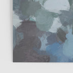 Escaping Reality - Mint Aqua Navy Indigo Sage Lime Green Abstract Nature Painting, Modern Leaves Sky Poster Gallery Image 3