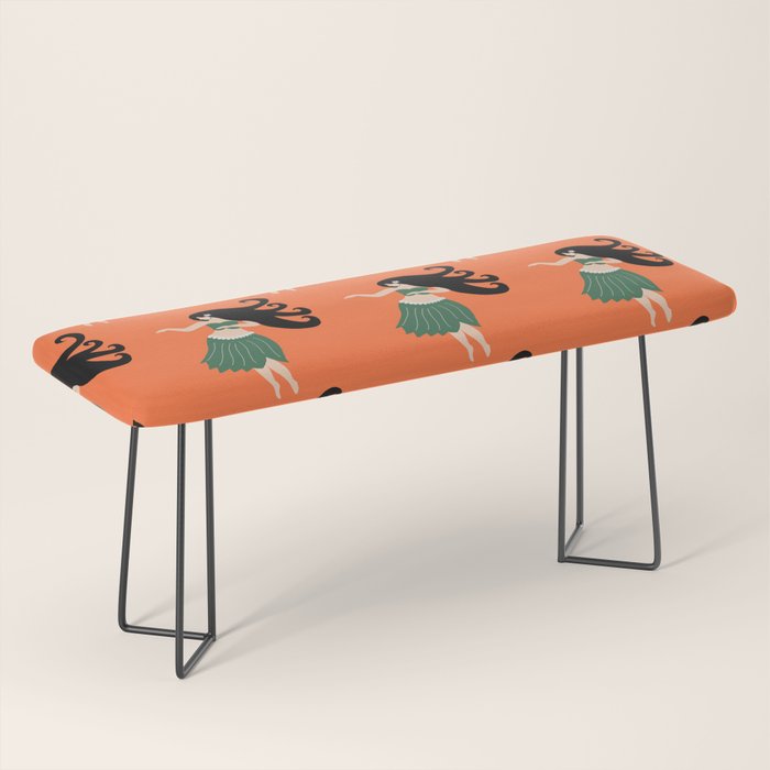 Hula Girl Vintage Pattern Bench Gallery Image 1