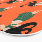 Hula Girl Vintage Pattern Bath Mat Gallery Image 3
