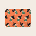 Hula Girl Vintage Pattern Bath Mat Gallery Image 1