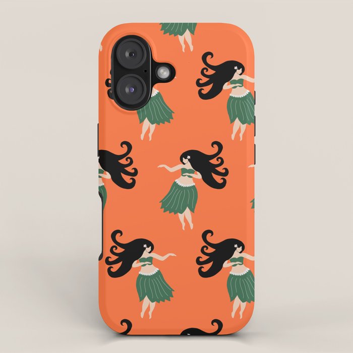 Hula Girl Vintage Pattern iPhone Case Gallery Image 1