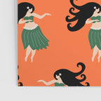 Hula Girl Vintage Pattern Poster Gallery Image 3