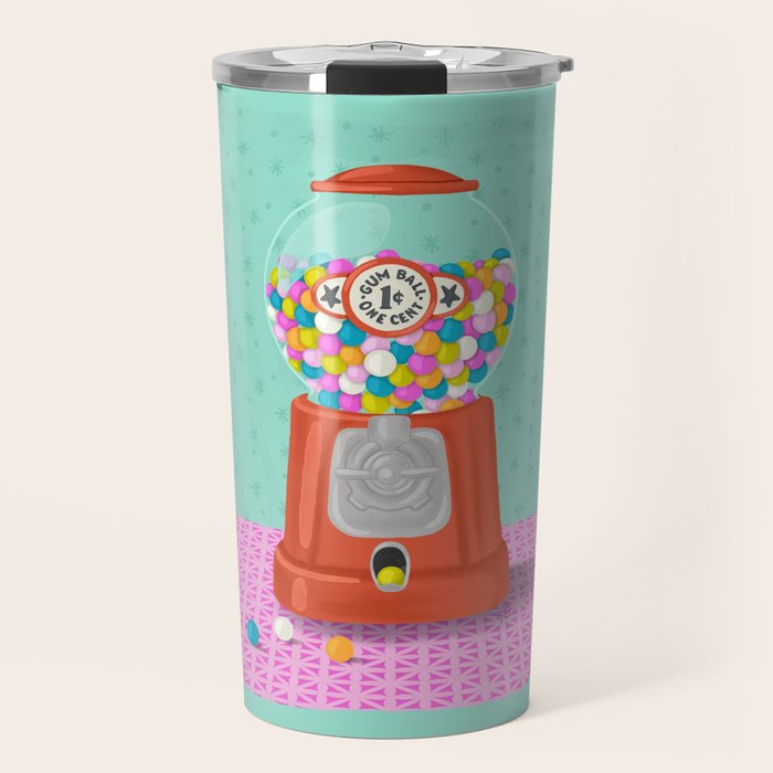 Retro Bubblegum Bliss Travel Mug Gallery Image 1