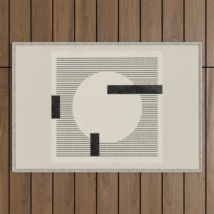 Paper Collage I Outdoor Rug Gallery Image 1