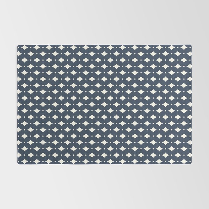 Vintage Stars VIII Dark Navy Blue Rug Gallery Image 2