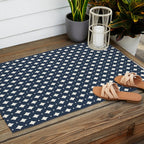 Vintage Stars VIII Dark Navy Blue Outdoor Rug Gallery Image 2