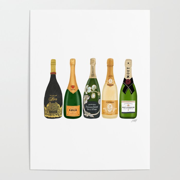 Champagne Bottles Poster Gallery Image 1