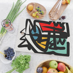 Street art abstract portrait pop Cutting Board Gallery Image 2