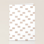 double dash in burnt orange on white Stationery Card Gallery Image 2