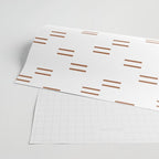double dash in burnt orange on white Wrapping Paper Gallery Image 2