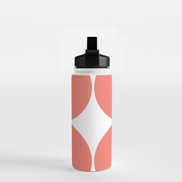 Mid Century Modern Living Coral Square Water Bottle Gallery Image 2
