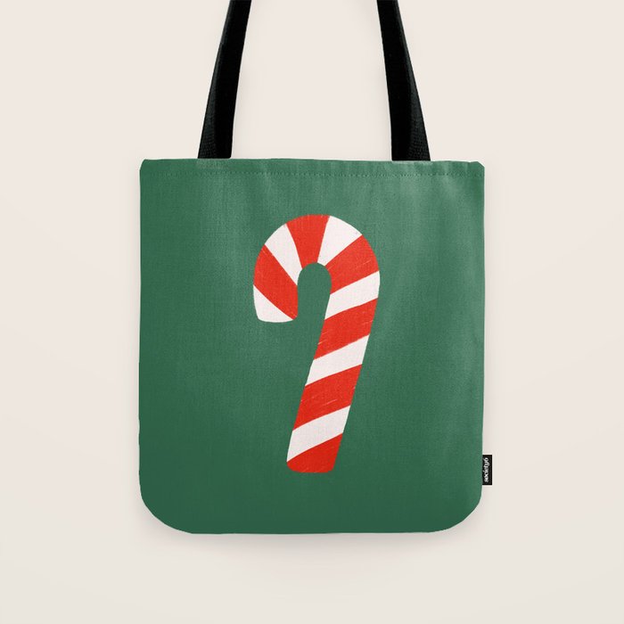 Candy Canes - Green Tote Bag Gallery Image 1
