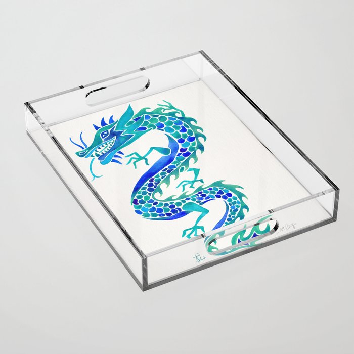 Chinese Dragon - Blue Palette Acrylic Tray Gallery Image 1