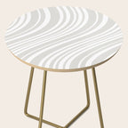 Wavy Stripes XLII - Grey and White Side Table Gallery Image 2