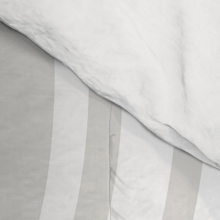 Wavy Stripes XLII - Grey and White Comforter Gallery Image 4