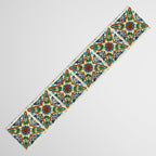 Cross art nouveau mexican talavera tile azulejo interior design Table Runner Gallery Image 3