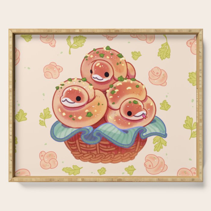 Garlic knot pythons Serving Tray Gallery Image 1