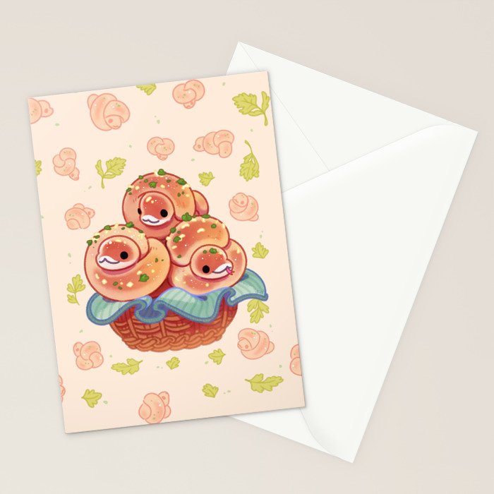 Garlic knot pythons Stationery Card Gallery Image 2