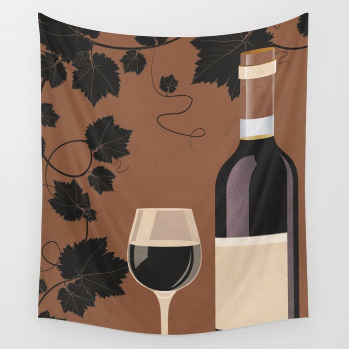 Black Wine 1 Wall Tapestry Gallery Image 4
