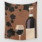 Black Wine 1 Wall Tapestry Gallery Image 4