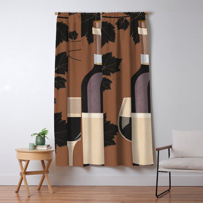 Black Wine 1 Window Curtain Gallery Image 5