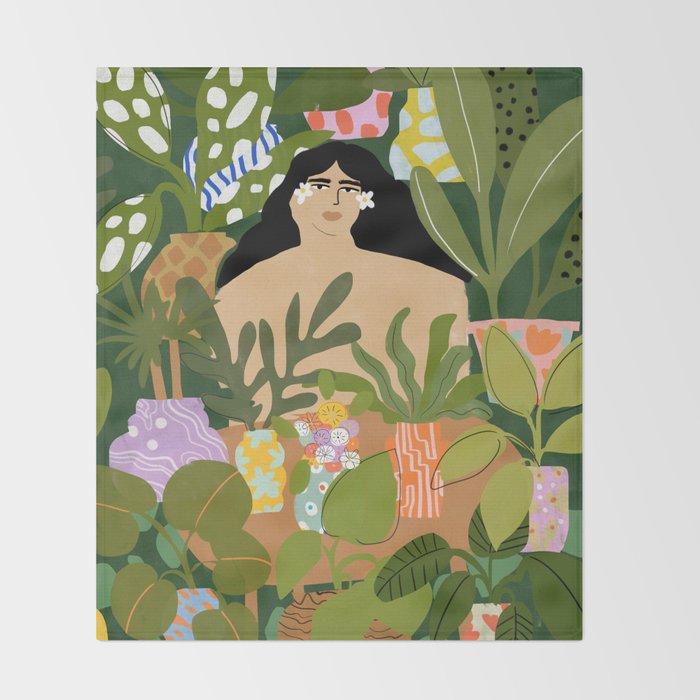 I Need More Plants Throw Blanket Gallery Image 2