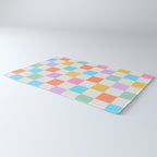 Pastel Checkered Pattern Rug Gallery Image 3