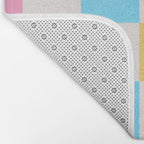 Pastel Checkered Pattern Bath Mat Gallery Image 2