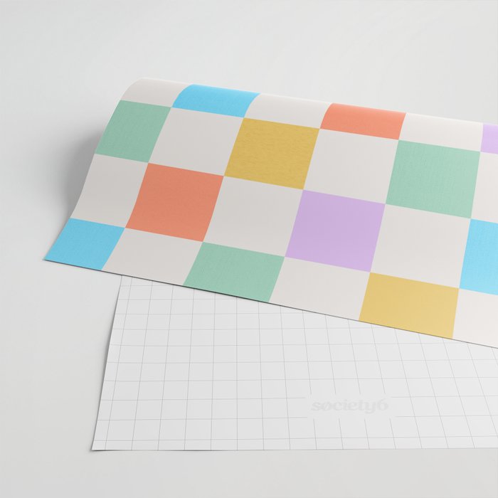 Pastel Checkered Pattern Wrapping Paper Gallery Image 2