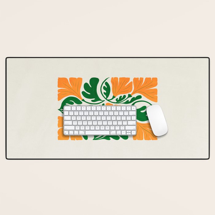 Blaze & Green: Les Fleurs | Flower Market 03 | Spring Summer 23 Desk Mat Gallery Image 1